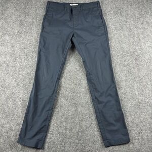 Hill City Pants Mens 31x32 Blue Everyday Tech Chino Slim Fit Stretch Casual